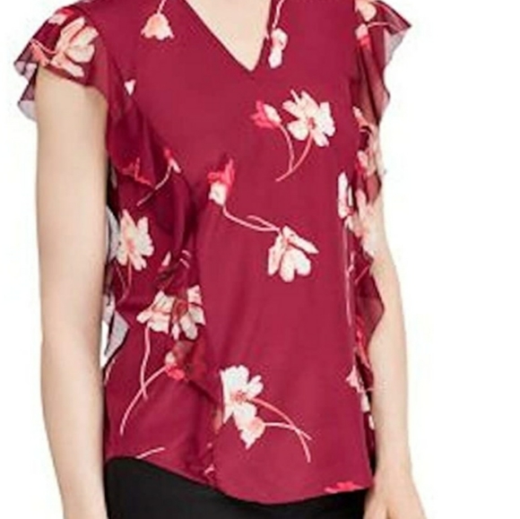 NWT Ruffle/ Floral Ralph Lauren Blouse - Picture 7 of 13